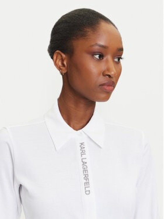 KARL LAGERFELD Koszula A3W17103 Biały Slim Fit