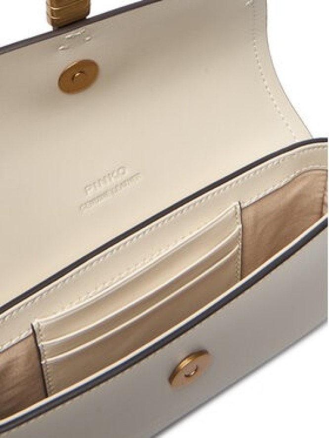 PINKO Torebka Saddle Flat AI 25-26 PCPL 105349 A1ZX Écru