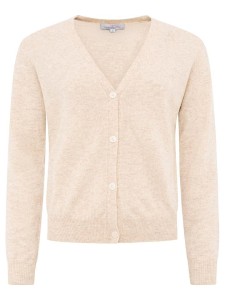 Zwillingsherz Kaszmirowy kardigan w kolorze beżowym rozmiar: XL