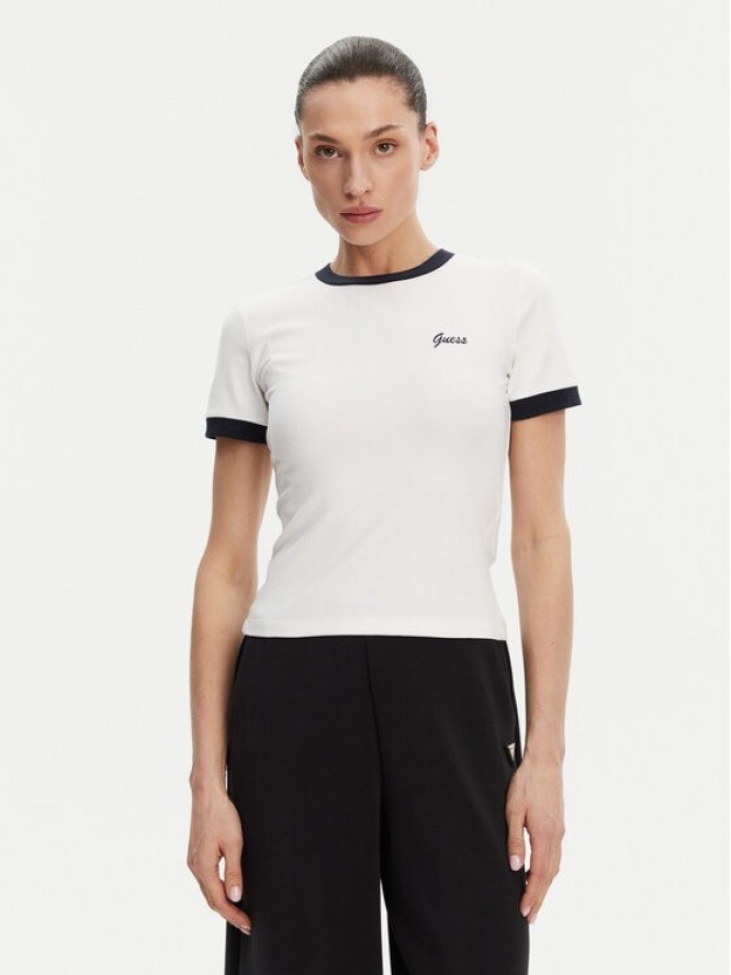 Guess T-Shirt V5GP08 KCRN2 Biały Regular Fit