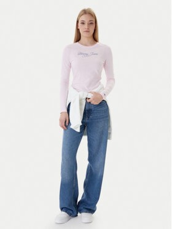 Tommy Jeans Bluzka Essential DW0DW21844 Różowy Regular Fit