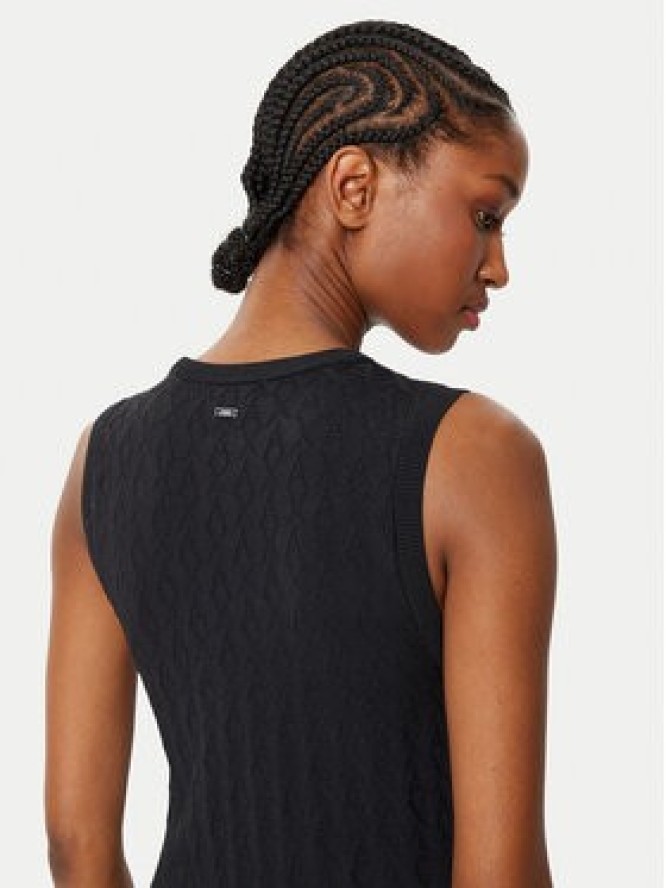 Armani Exchange Sukienka dzianinowa 8NYA9A YMH6Z 1200 Czarny Slim Fit