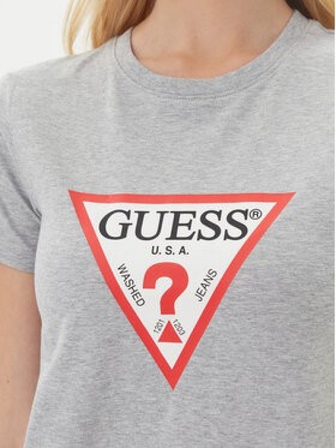 Guess Jeans T-Shirt W4YI04 J1314 Szary Slim Fit