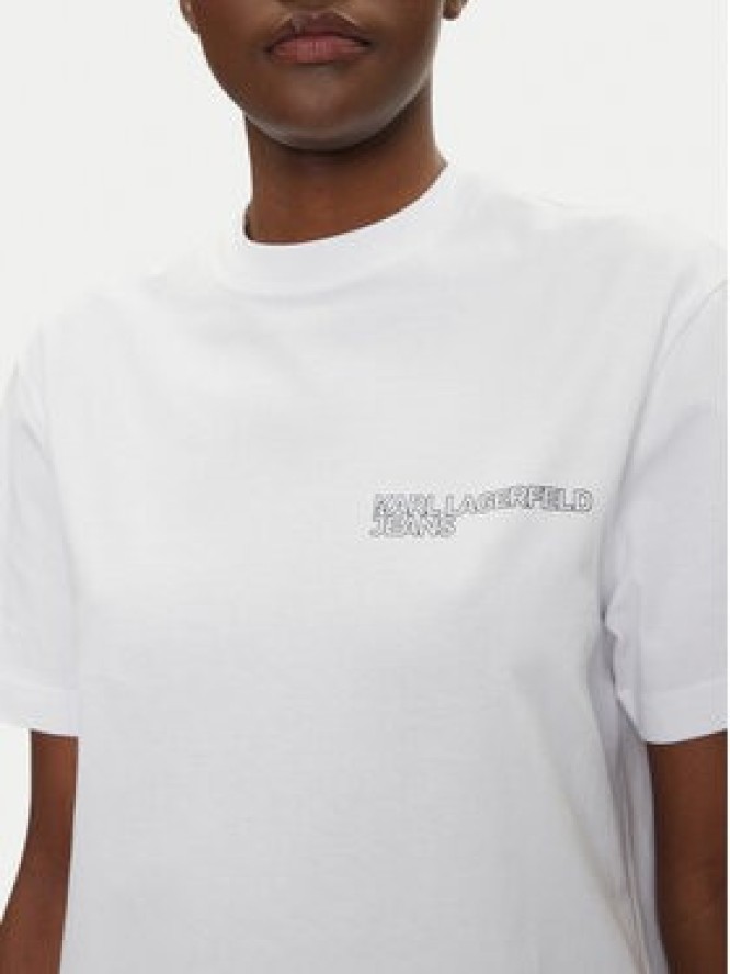 Karl Lagerfeld Jeans Sukienka codzienna A2W13036 Biały Regular Fit