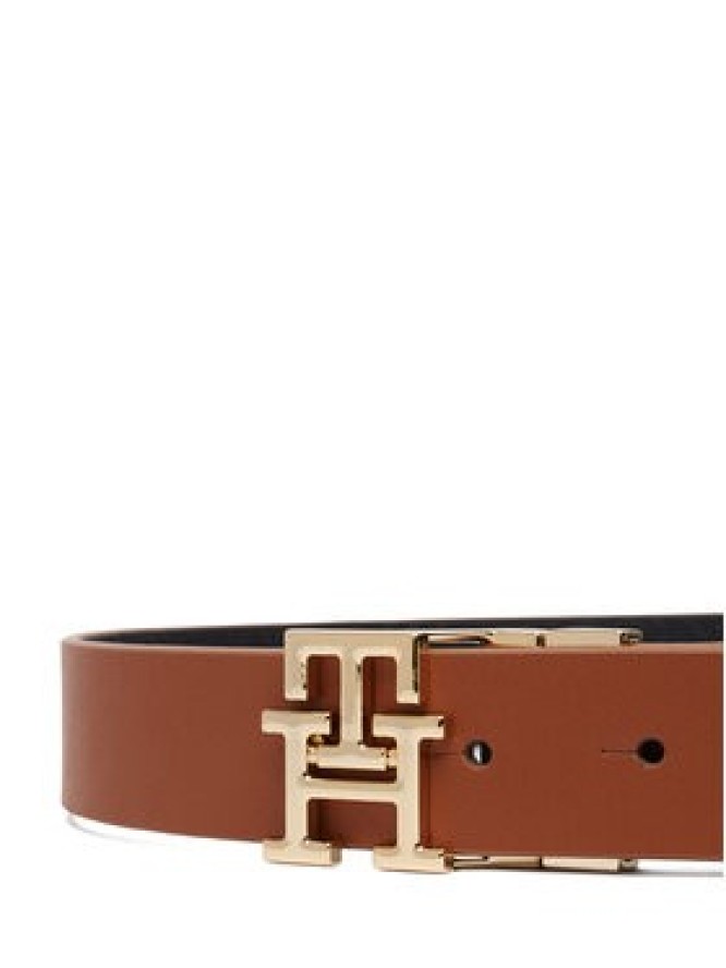 Tommy Hilfiger Pasek Damski Th Logo 3.0 Rev Mono AW0AW18019 Brązowy