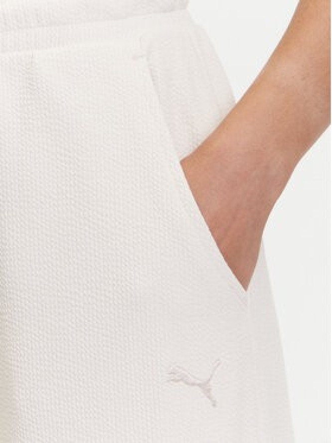 Puma Spodnie dresowe Her 685061 Beżowy Straight Fit