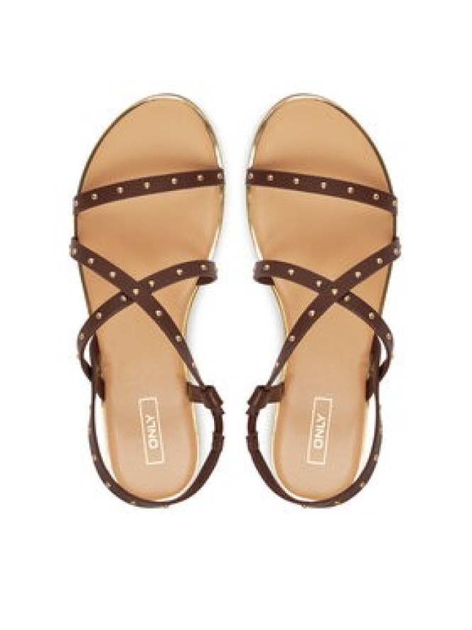 ONLY Shoes Sandały Onlmari-4 Pu Studs 15342339 Brązowy