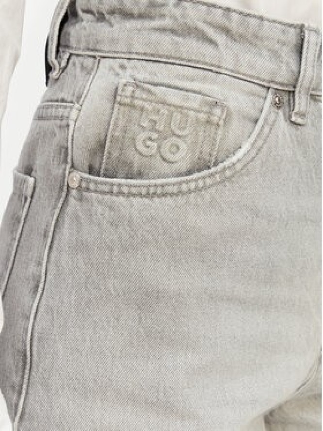 HUGO Jeansy 937 50557053 Szary jasny Wide Leg