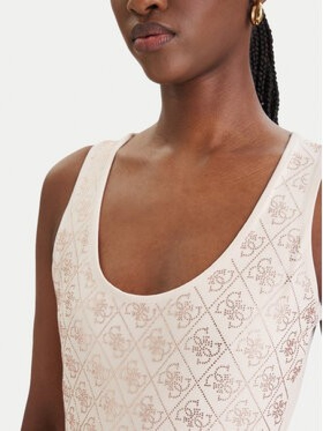 Guess Top W6GP10 K2932 Beżowy Regular Fit