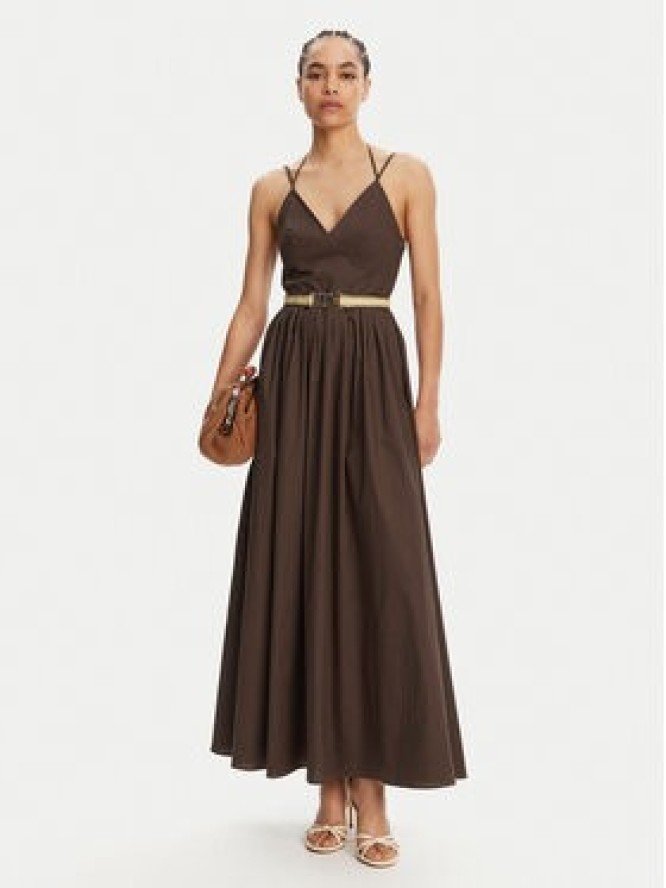 TWINSET Sukienka letnia 251TT2100 Brązowy Regular Fit