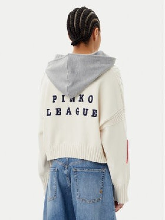 PINKO Sweter Breithorn Maglia 104621 Écru Relaxed Fit