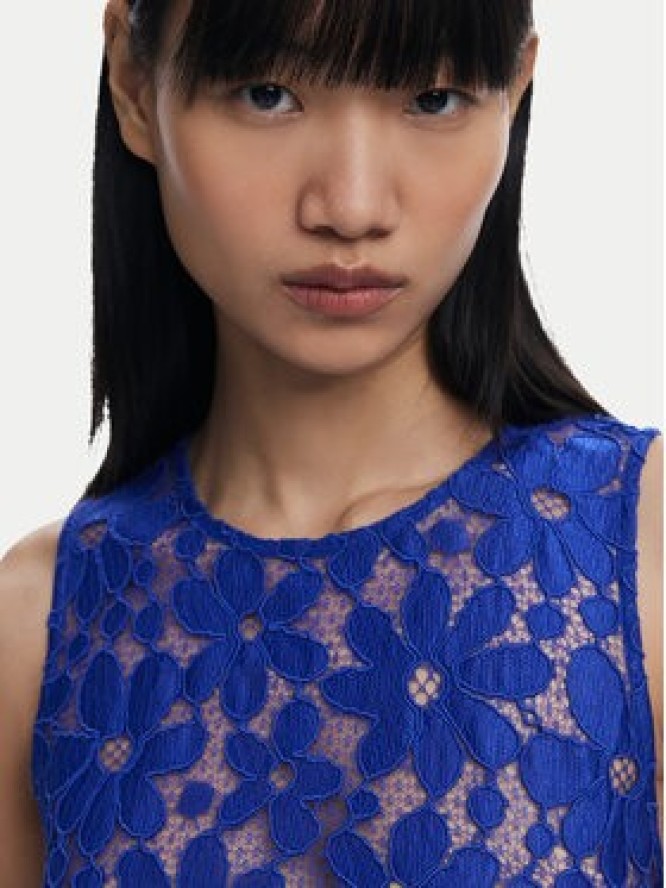 Desigual Top Tanatos 25SWBW25 Niebieski Slim Fit