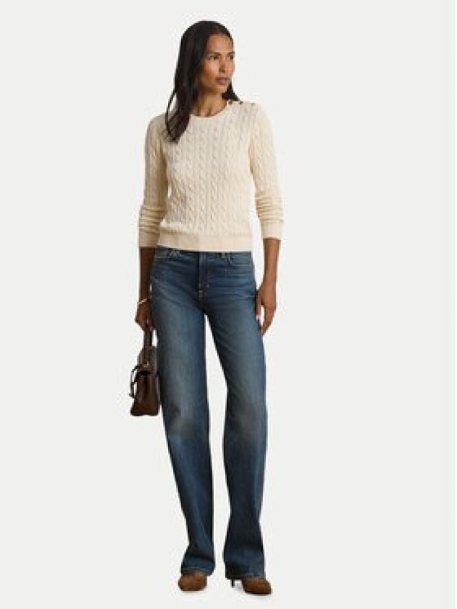 LAUREN RALPH LAUREN Sweter 200P14039003 Kremowy Regular Fit