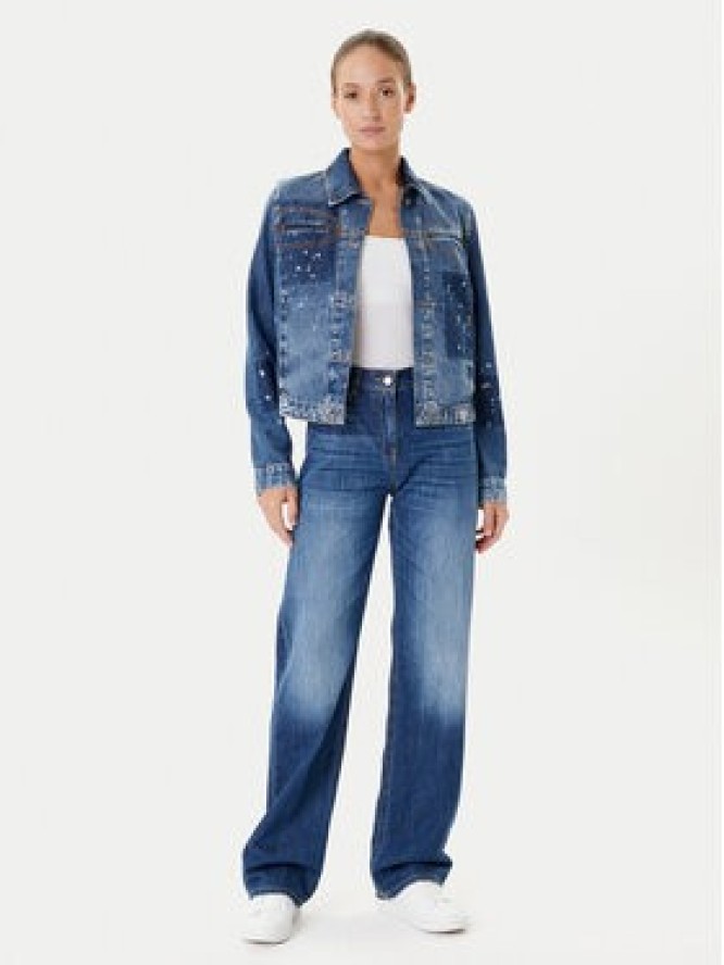 Guess Kurtka jeansowa W5YN69 D5R01 Granatowy Regular Fit