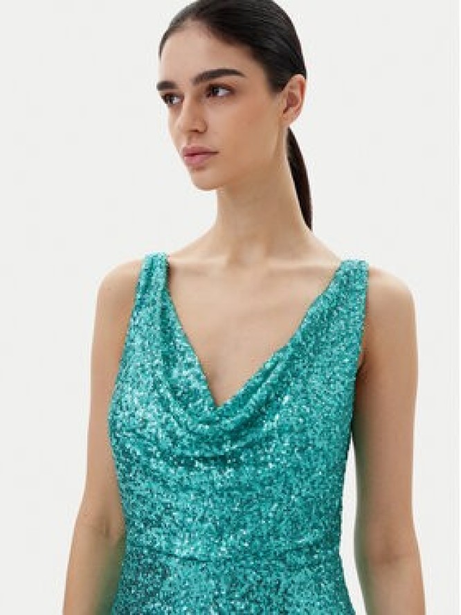 Rinascimento Sukienka koktajlowa CFC0123778003 Zielony Regular Fit