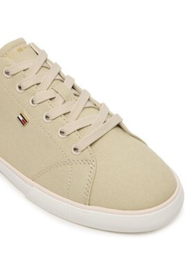 Tommy Hilfiger Sneakersy Th Low Profile Vulc Canvas FW0FW09102 Beżowy