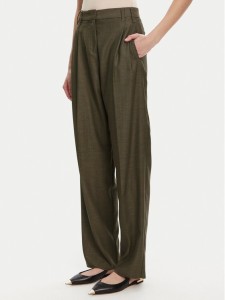 Marella Spodnie materiałowe Hull 2523136161 Khaki Loose Fit