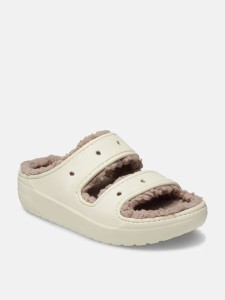 Crocs Klapki "Classic Cozzzy" w kolorze kremowym rozmiar: 36/37