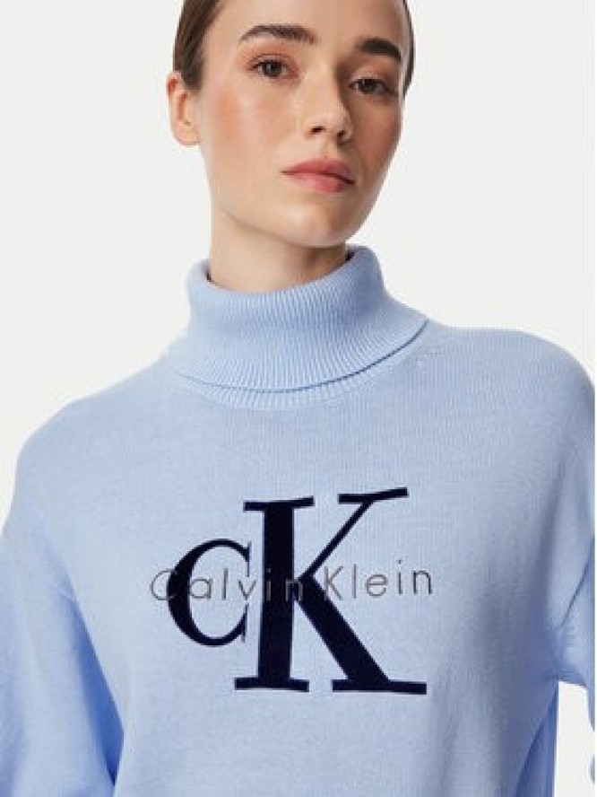 Calvin Klein Jeans Golf LV047H329G Niebieski jasny Regular Fit