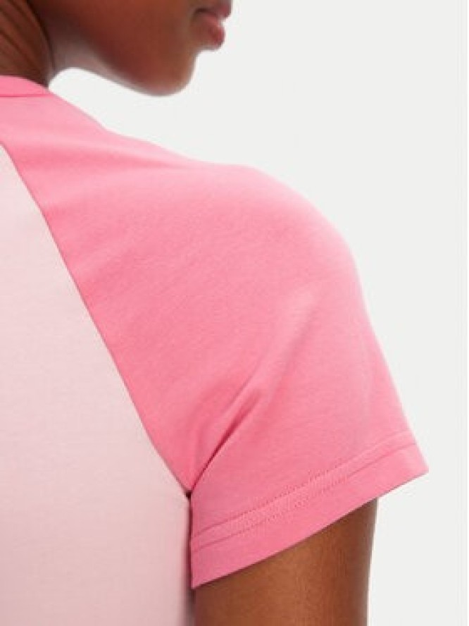 Juicy Couture T-Shirt Contrast JCWCT125307 Różowy Slim Fit