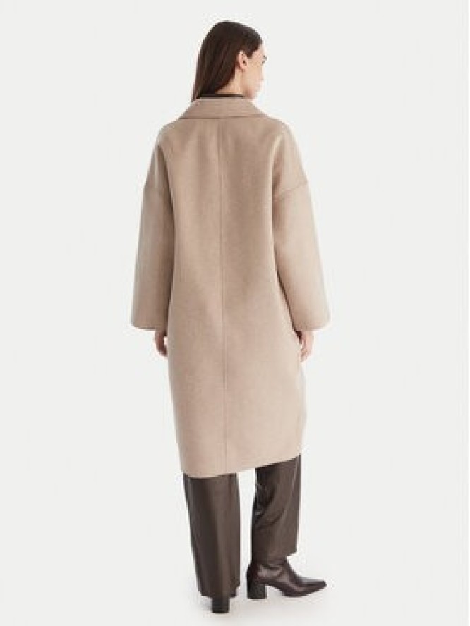 ViCOLO Płaszcz wełniany TF0003 Beżowy Regular Fit