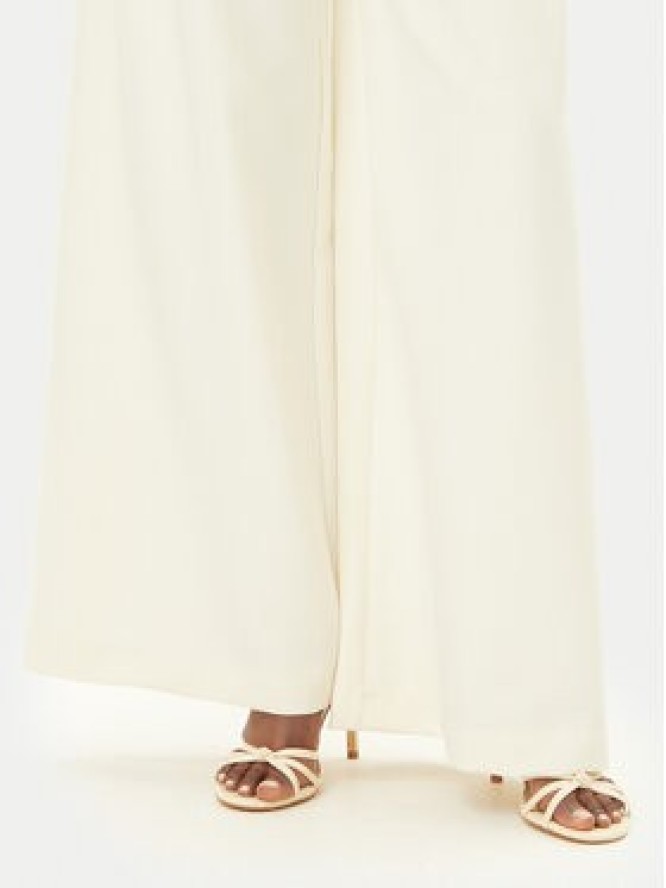 Maryley Spodnie materiałowe 25EB579/43VA Écru Regular Fit