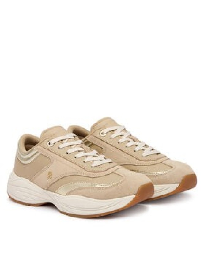 Tommy Hilfiger Sneakersy Th Modern Sporty Runner Leather FW0FW09590 Beżowy