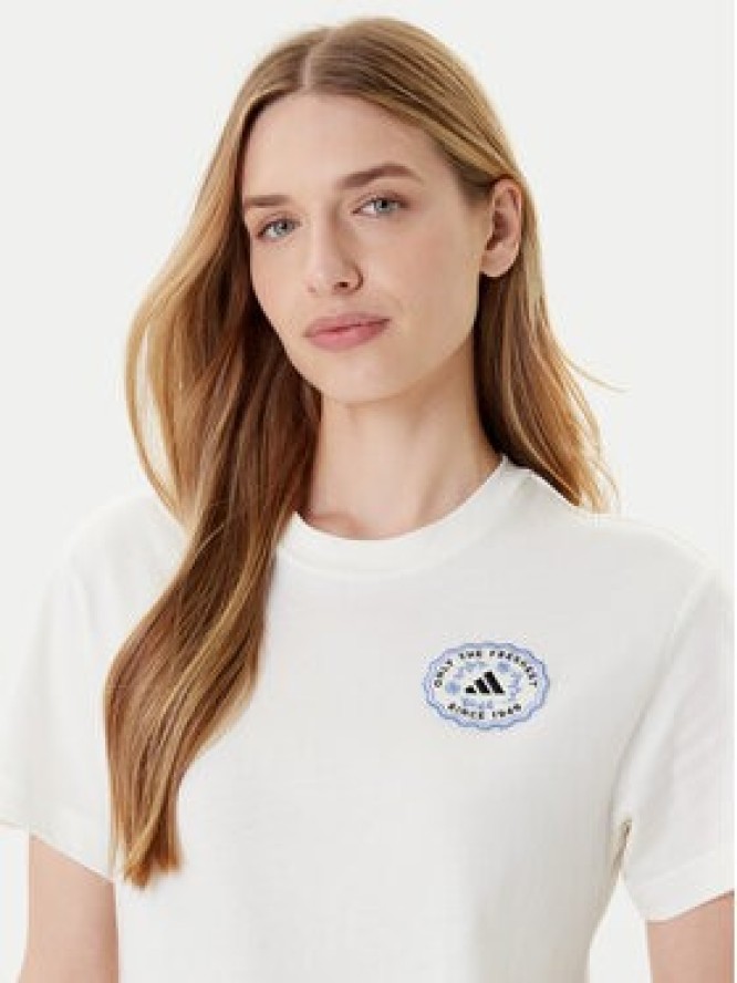 adidas T-Shirt Farmers Market Graphic KB2485 Écru Regular Fit