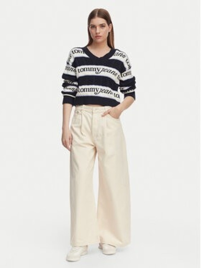 Tommy Jeans Jeansy DW0DW22409 Kremowy Loose Fit