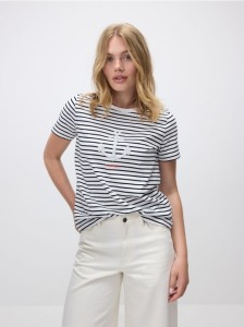 T-shirt z aplikacją - wielobarwny