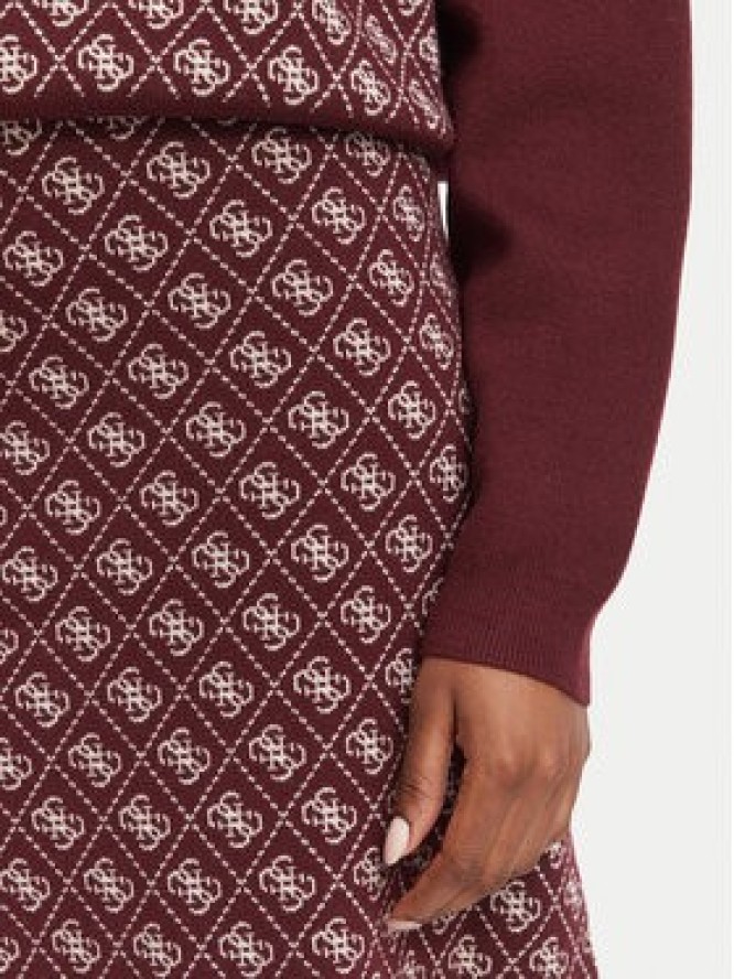 Guess Sweter W5BR23 Z3JD2 Bordowy Regular Fit
