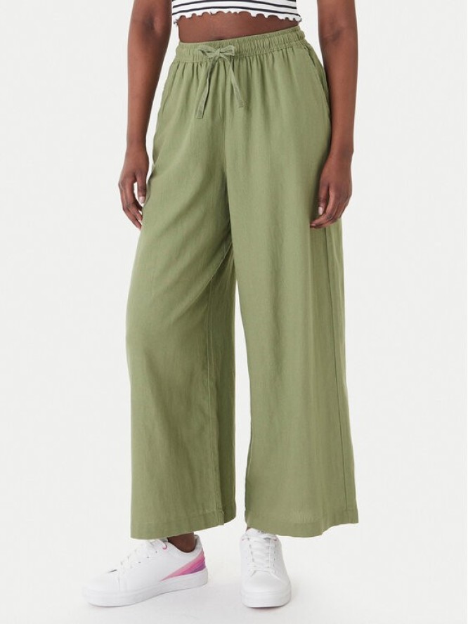 Roxy Spodnie materiałowe Lekeitio Break ERJNP03545 Zielony Wide Leg