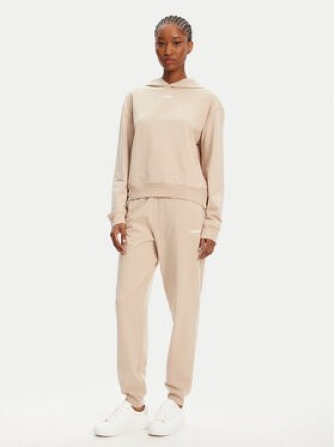 HUGO Bluza 50490594 Beżowy Regular Fit