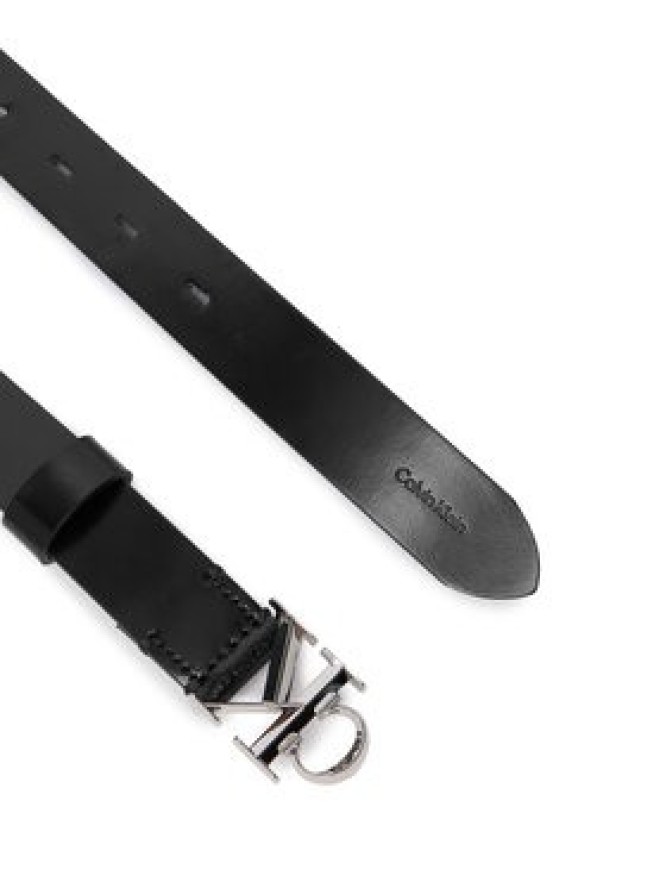 Calvin Klein Pasek Damski Facet Ck Buckle Shiny Strap 25Mm LV04F7080G Czarny