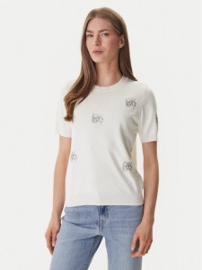 DKNY Sweter DJ6R0242 Écru Regular Fit