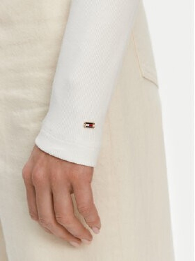 Tommy Hilfiger Bluzka Henley WW0WW43905 Biały Slim Fit