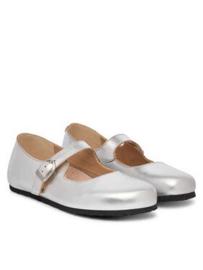 Birkenstock Baleriny Santa Clarita 1030679 Srebrny