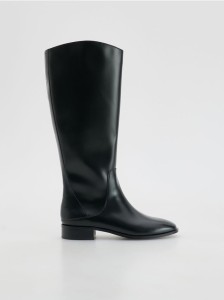 Kozaki na niskim obcasie - czarny