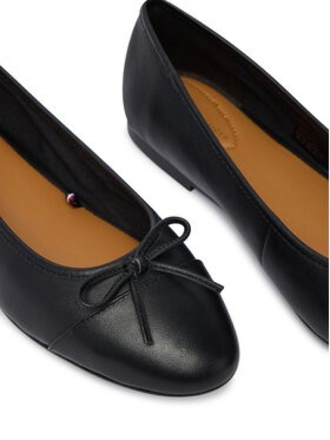 Tommy Hilfiger Baleriny Hilfiger Smooth Lthr Ballet FW0FW09241 Czarny