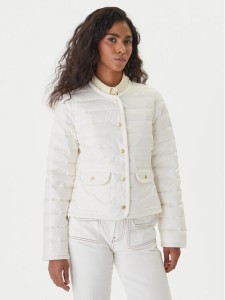 Tommy Hilfiger Kurtka przejściowa WW0WW49660 Biały Regular Fit