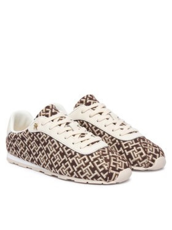 Tommy Hilfiger Sneakersy Bella Monogram Sneaker FW0FW09523 Brązowy