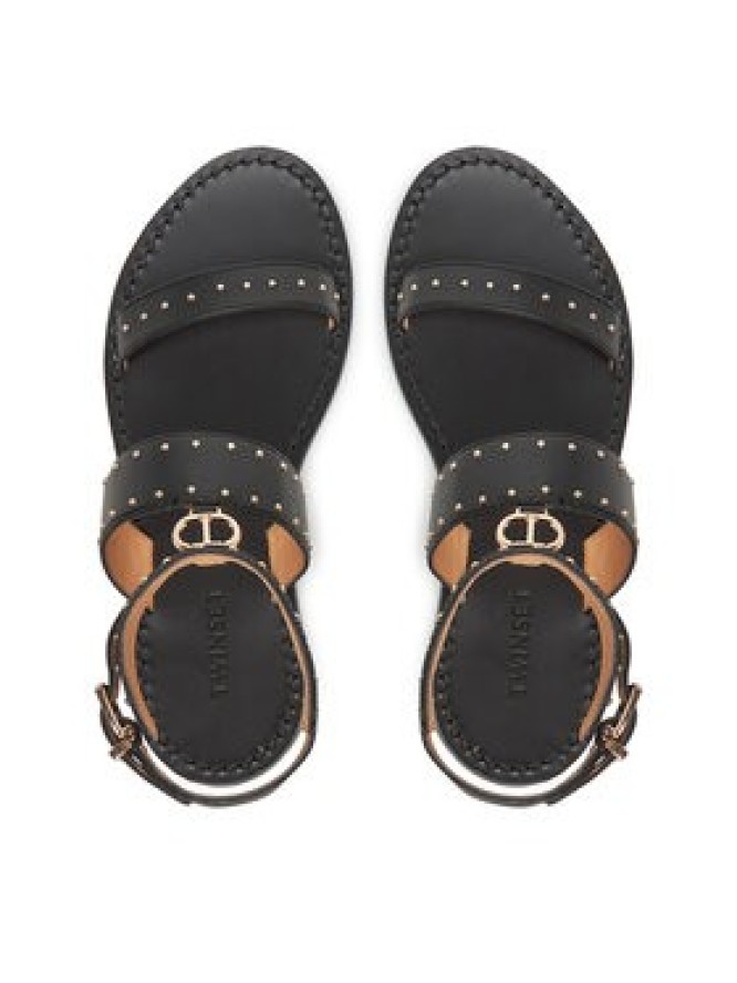 TWINSET Sandały 251GCJ04C Czarny