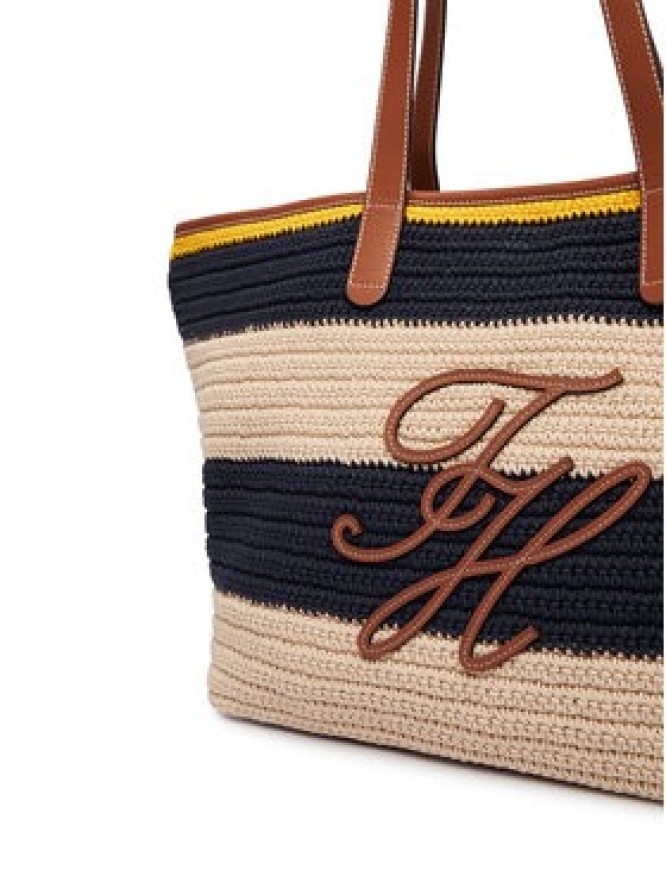 Tommy Hilfiger Torebka Th Nautical Tote Crochet Str AW0AW18816 Kolorowy