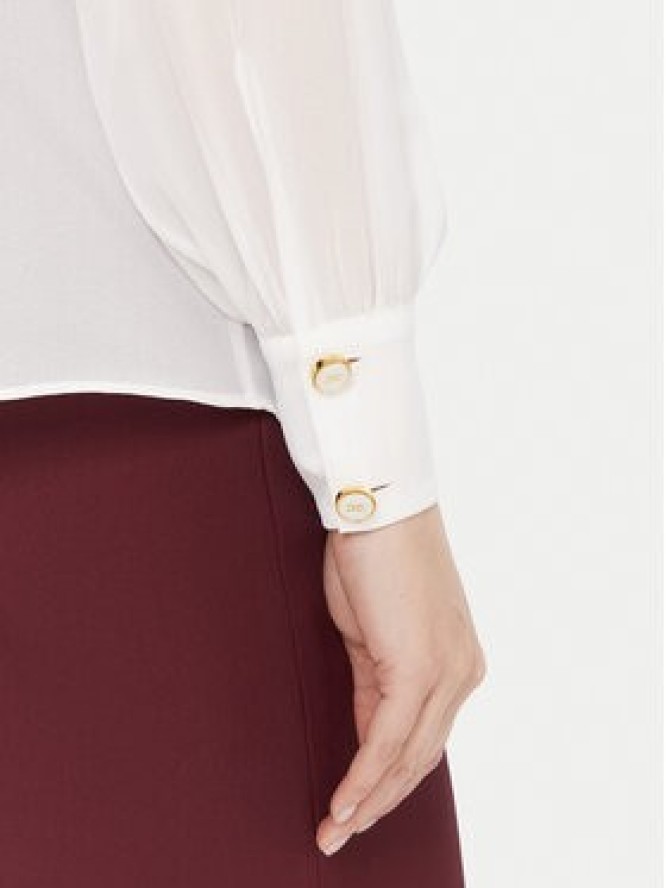 Elisabetta Franchi Bluza CA-133-57E2-V400 Biały Regular Fit