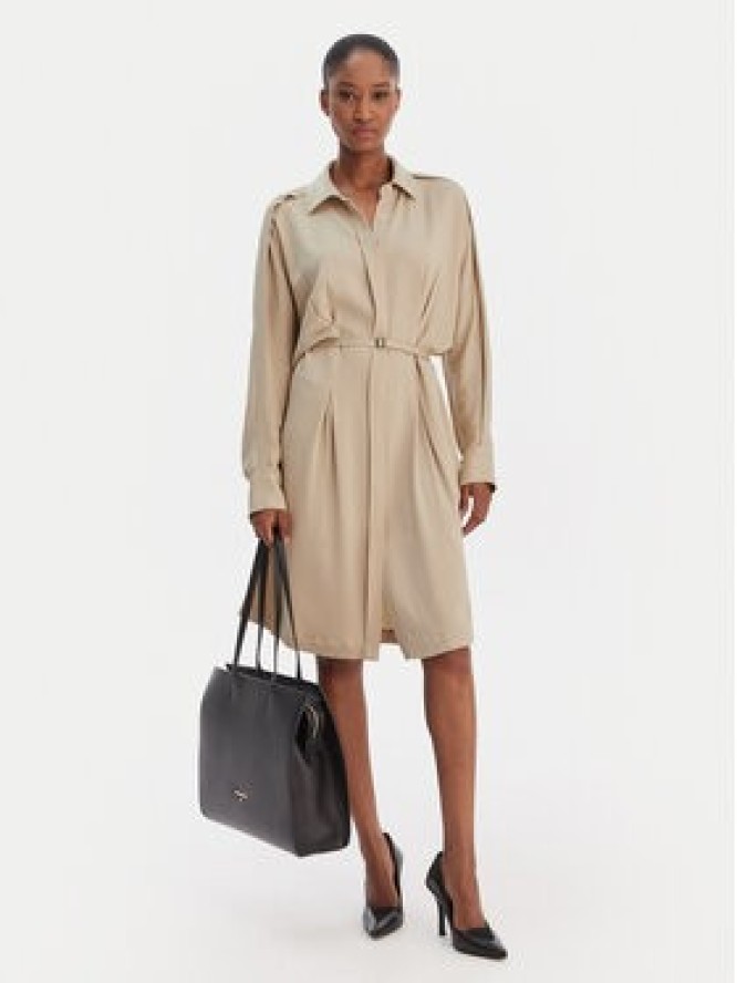 BOSS Sukienka koszulowa Dolala 50552373 Beżowy Relaxed Fit