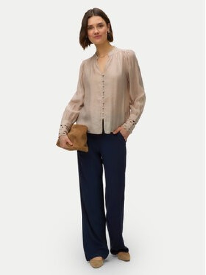 Vero Moda Koszula Irina 10338396 Beżowy Regular Fit