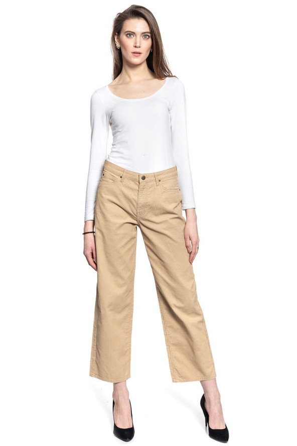 LEE WIDE LEG DAMSKIE SPODNIE SZTRUKSOWE L30SQM63 112106683