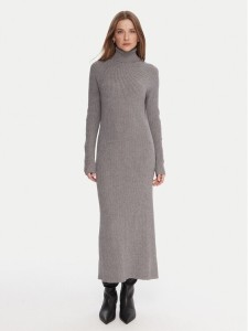Kontatto Sukienka dzianinowa 3M0853C Szary Regular Fit