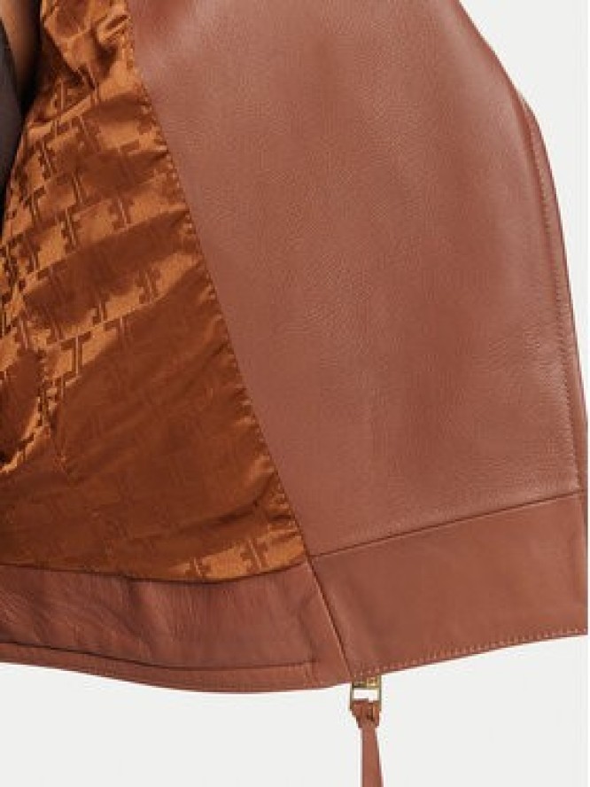 Elisabetta Franchi Kurtka skórzana GD-01Z-66E2-V1490 Brązowy Regular Fit