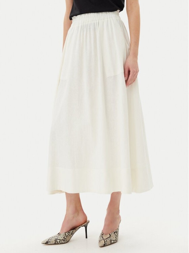 YAS Spódnica maxi Flaxy 26036370 Biały Regular Fit